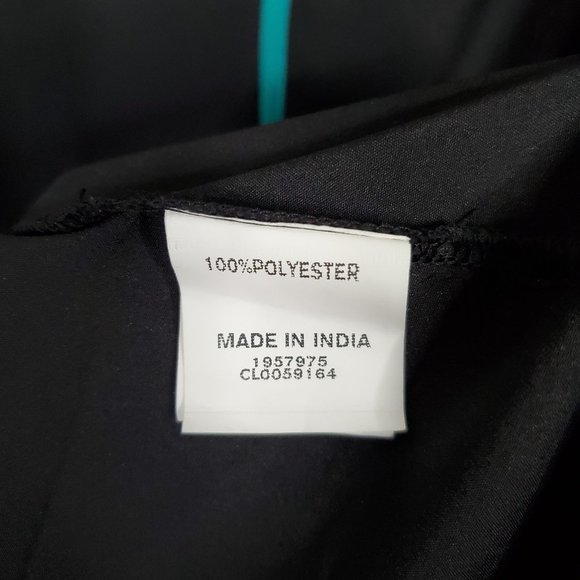 eShakti Size M 8 Dress Crepe Fit Flare Leopard Print Matching Belt Scoop Teal - Picture 5 of 13